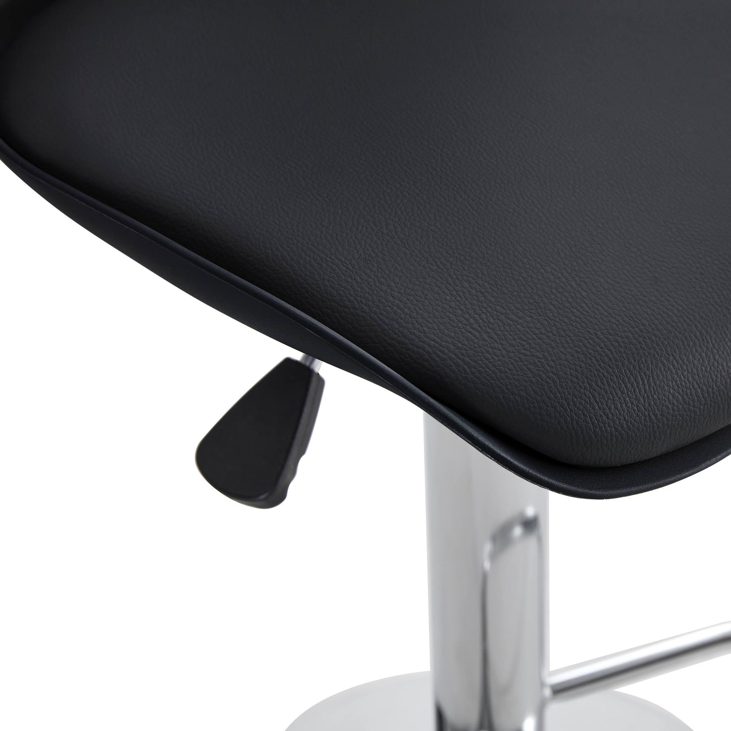 Finesse Decor Celestial Heights Black and Chrome Adjustable Bar Stool - Set of 2