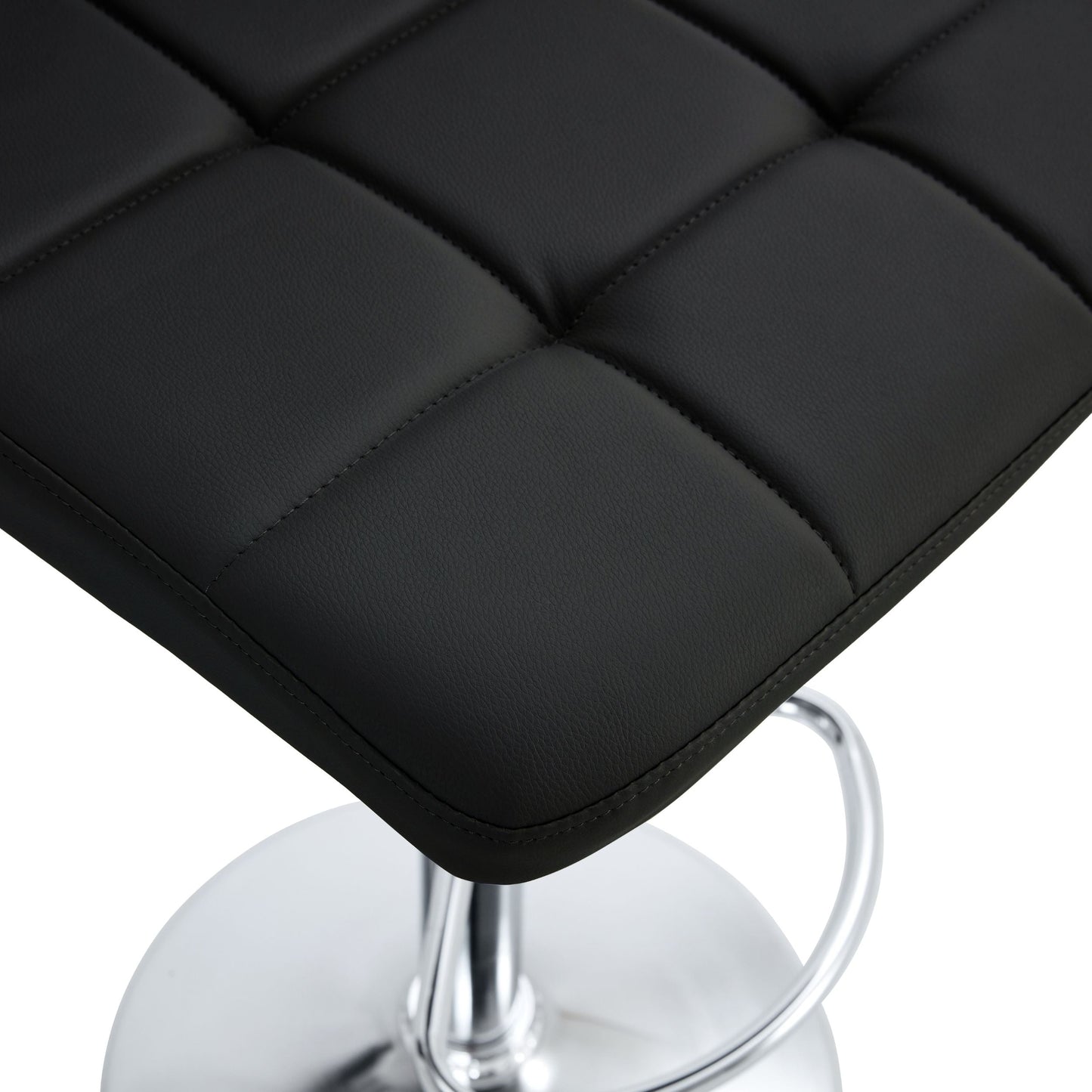 Finesse Decor Mirage Chrome Couture Black Counter Stool - Set of 2