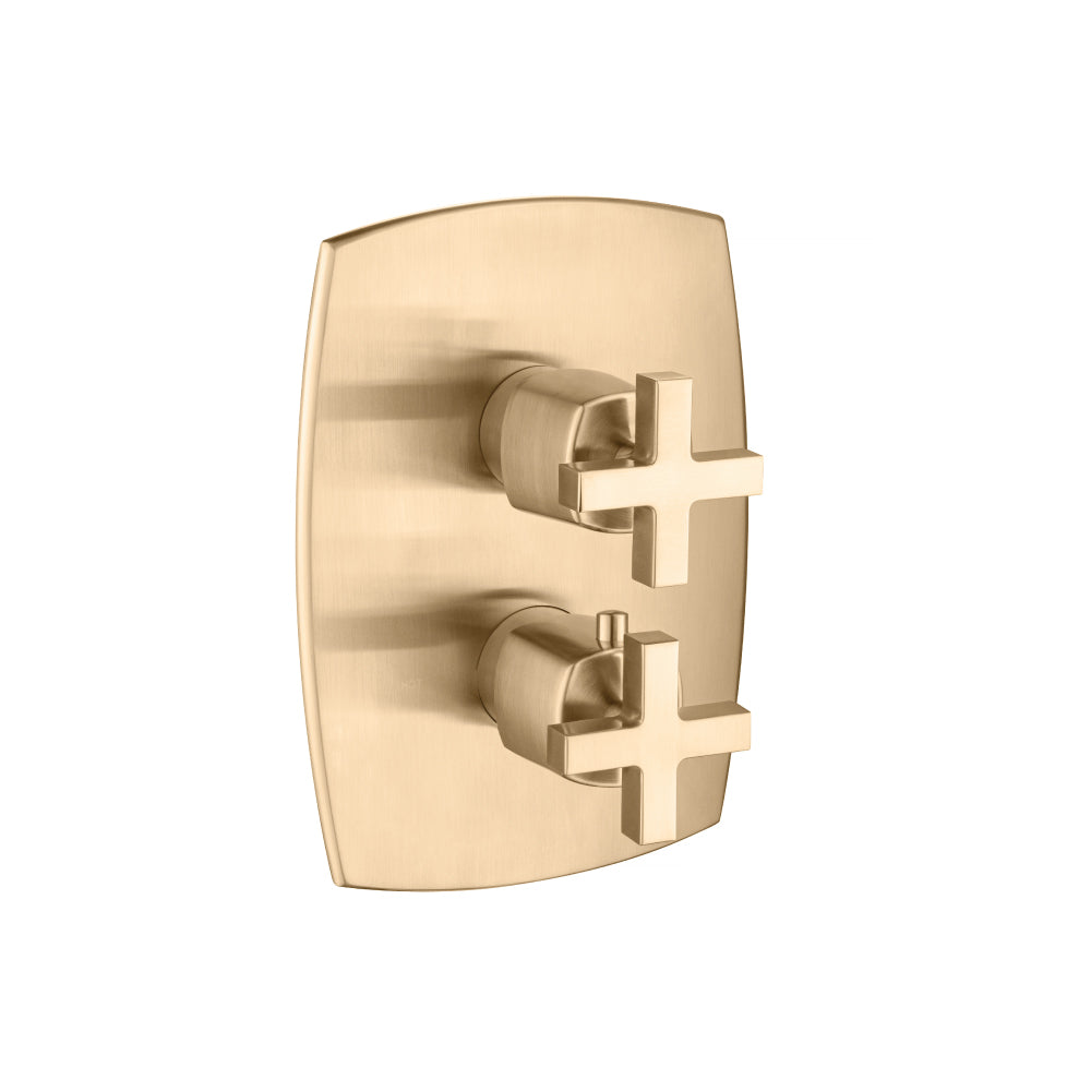 Flusso Faucets Brushed Bronze PVD Trim For Thermostatic Valve