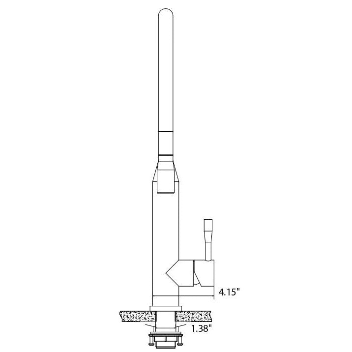 Flusso Faucets Klassiker Glatt 21" Semi-Professional Stainless Steel Pull-Down Kitchen Faucet With Dual Function Sprayer