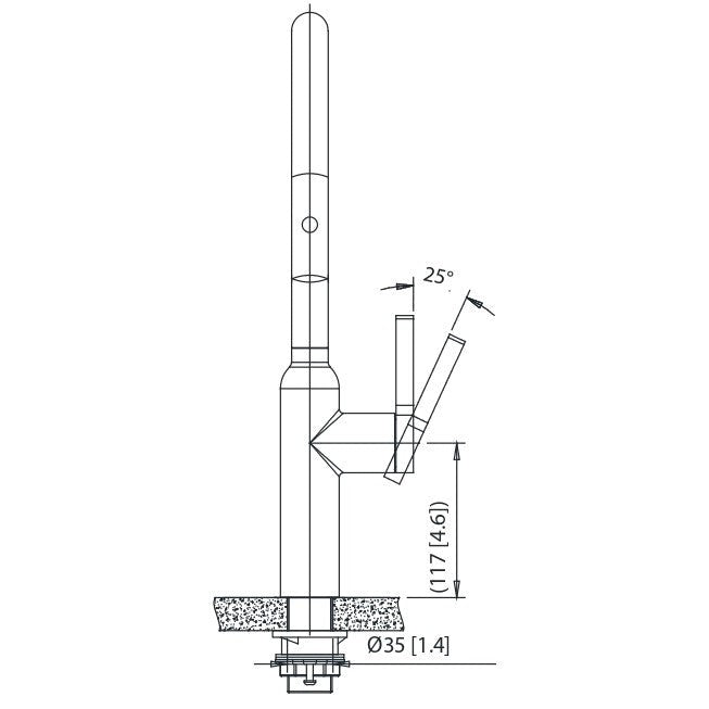 Flusso Faucets Klassiker Ziel 17" Single Hole Stainless Steel Pull-Down Kitchen Faucet With Dual Function Sprayer