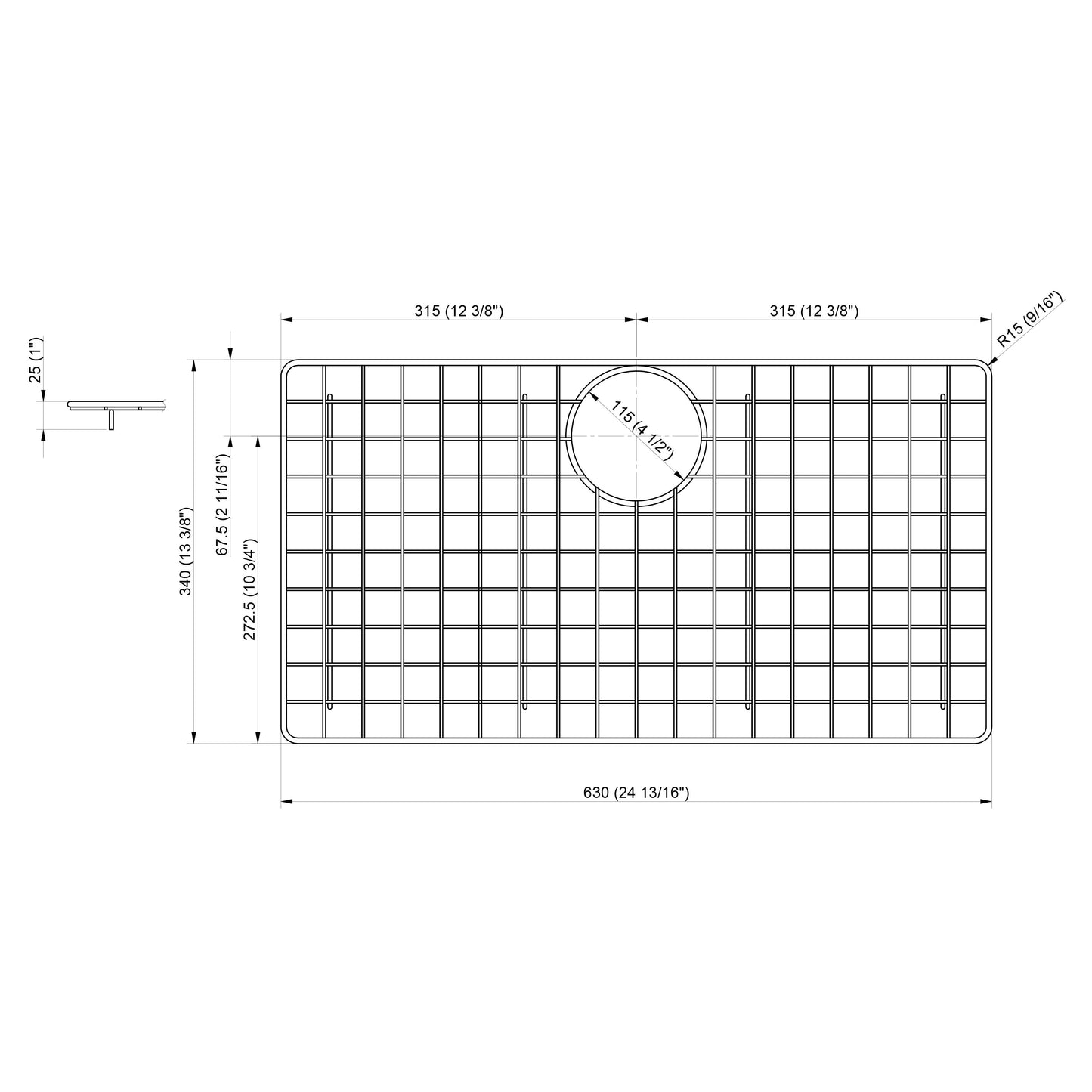 Fortis Plados Grid for Sink Models ON7610, ON7610ST