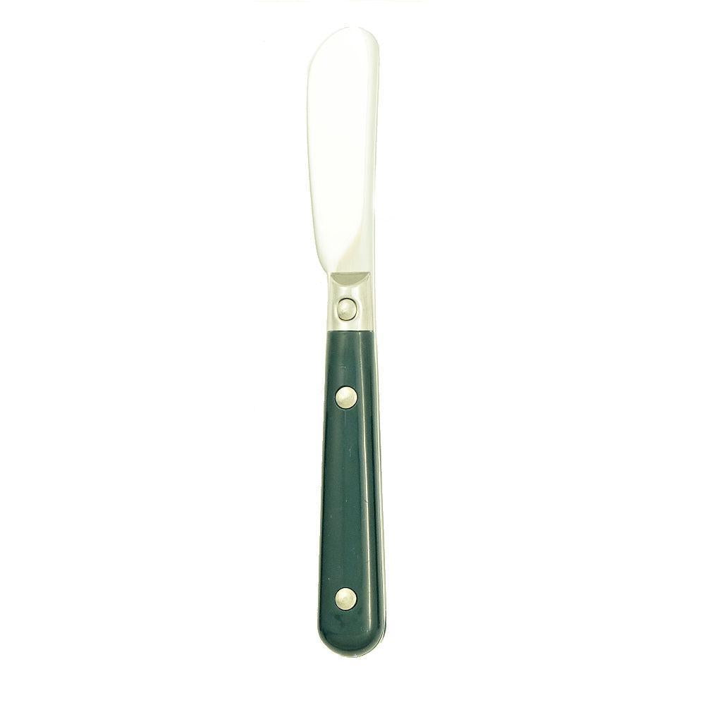 Ginkgo International Stainless Collection LePrix Hunter Green Butter Spreader