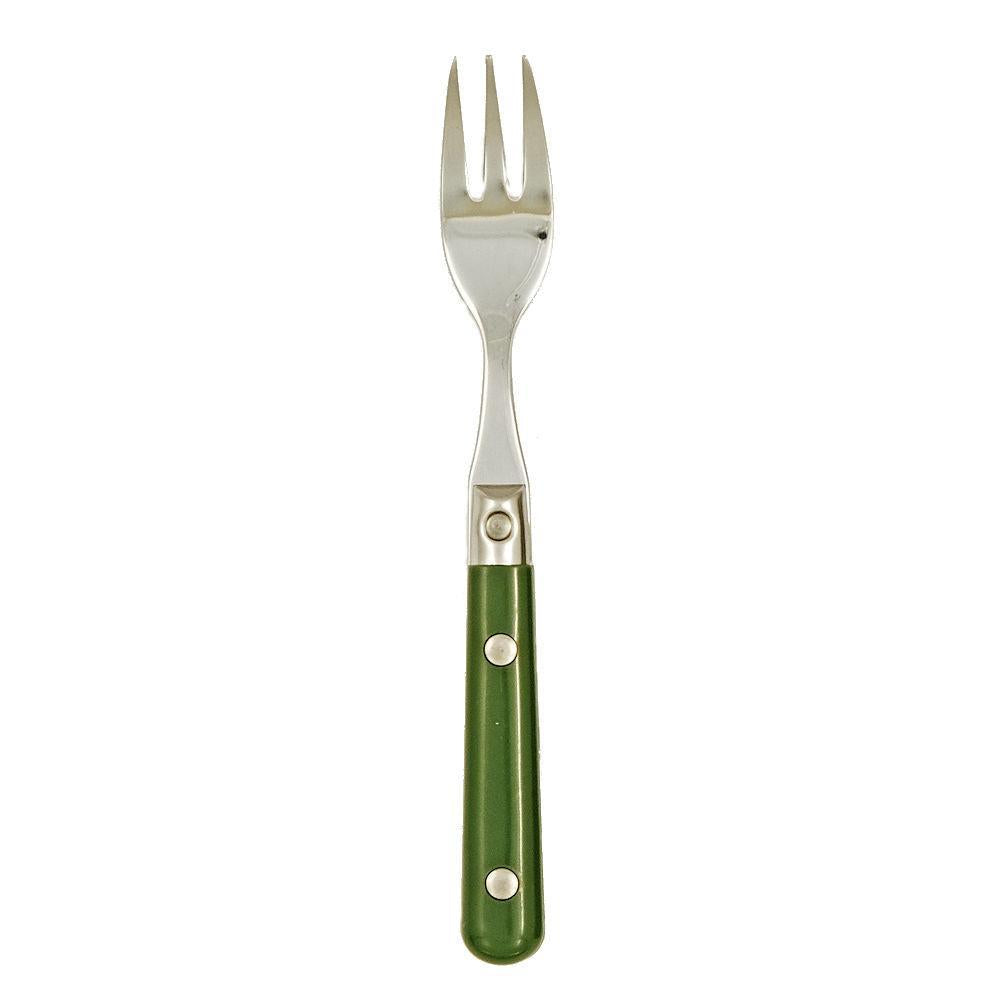 Ginkgo International Stainless Collection LePrix Moss Green Cocktail Fork