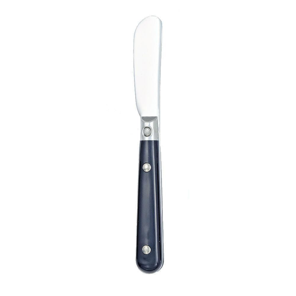 Ginkgo International Stainless Collection LePrix Navy Blue Butter Spreader