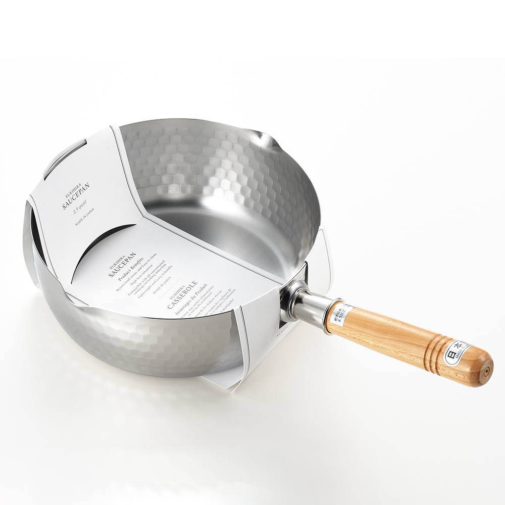 Ginkgo International Yoshikawa Yukihira 9" Chrome Stainless Steel Pot