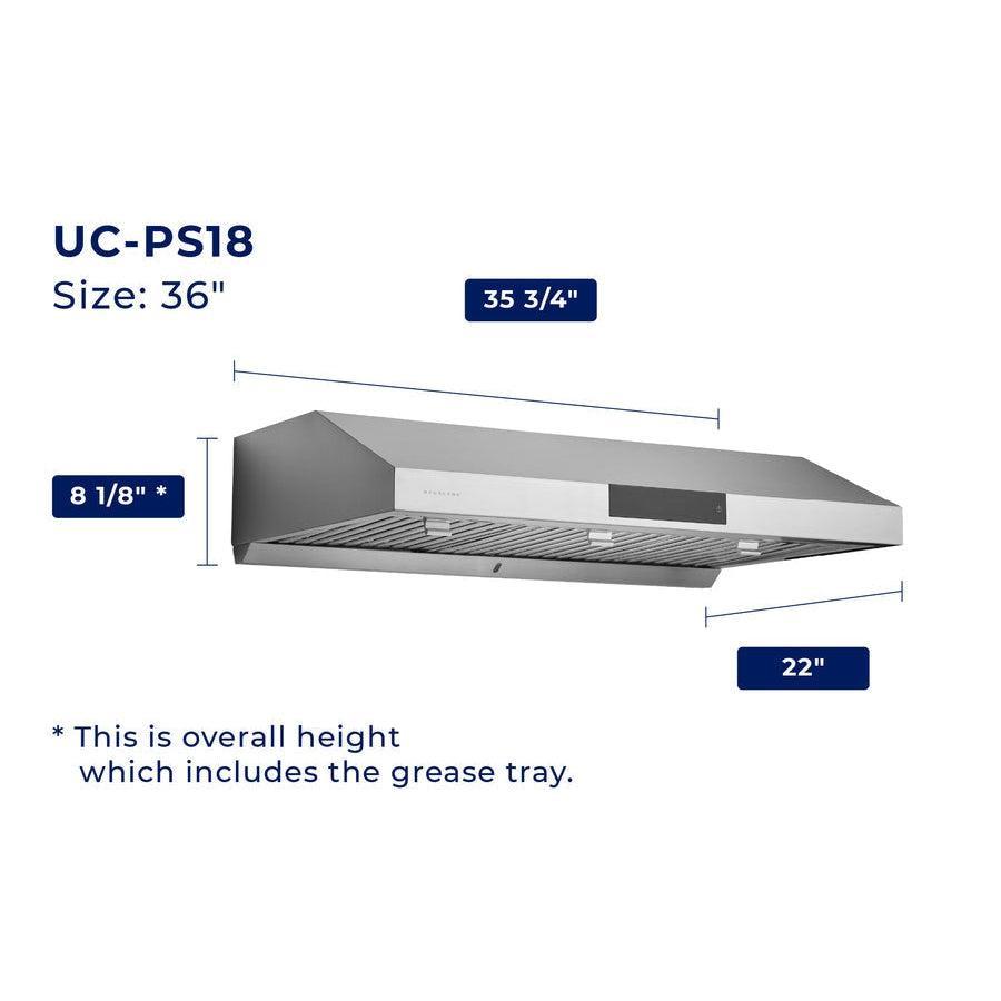 Hauslane 30" Under Cabinet Range Hood in Stainless Steel Finish