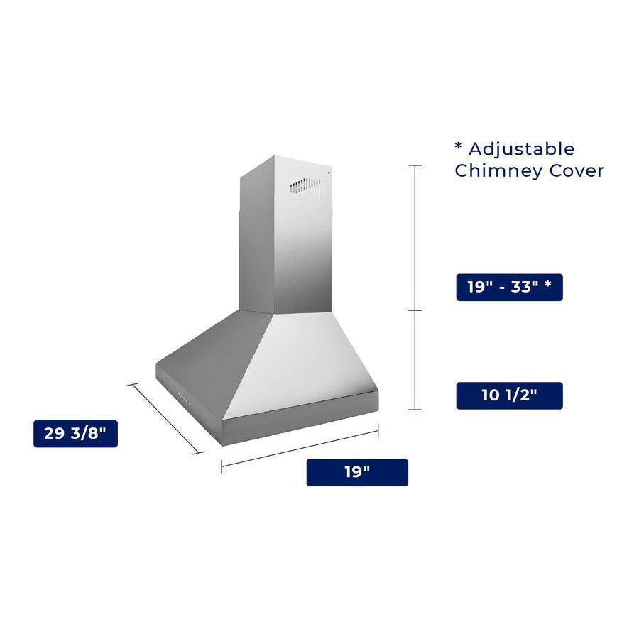 Hauslane WM-530SS-30P Stainless Steel Wall Mounted Ductless Range Hood