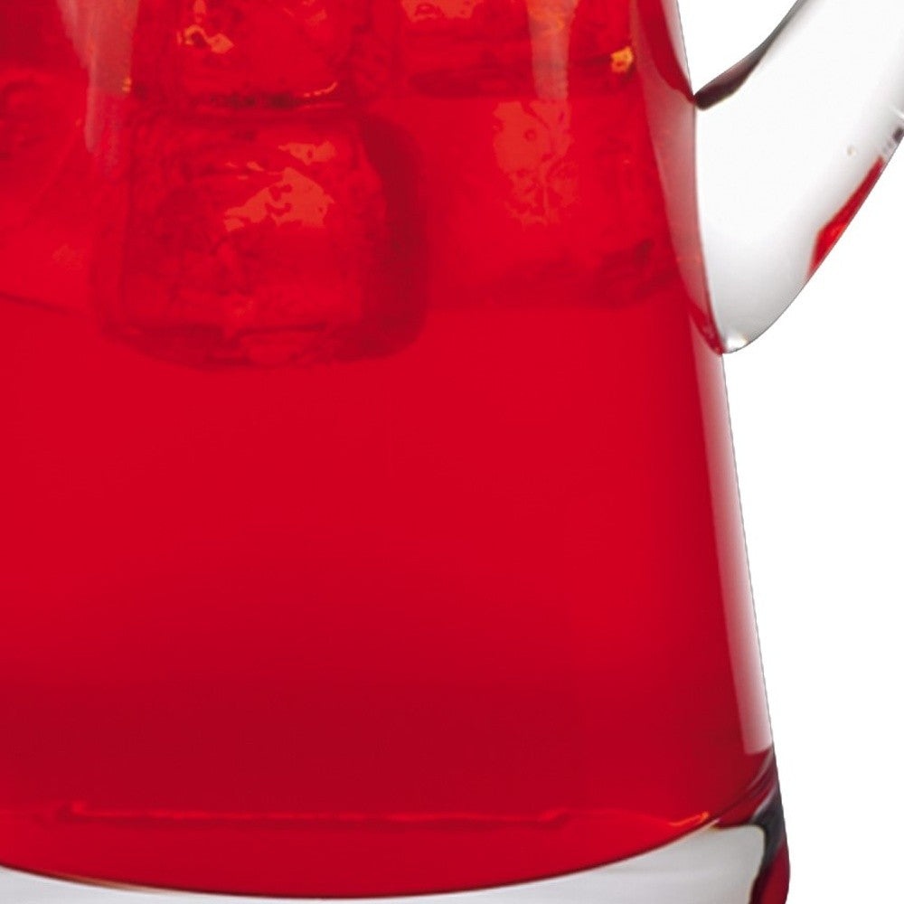 HomeRoots 10" Mouth Blown Crystal European Made Lead Free Crystal Pitcher 54oz