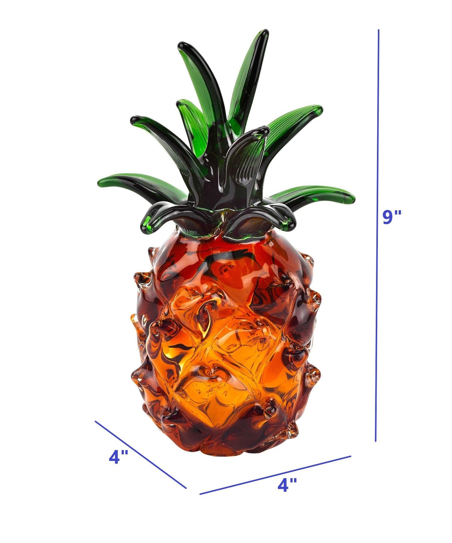 HomeRoots 10 Mouth Blown Pineapple Art Glass