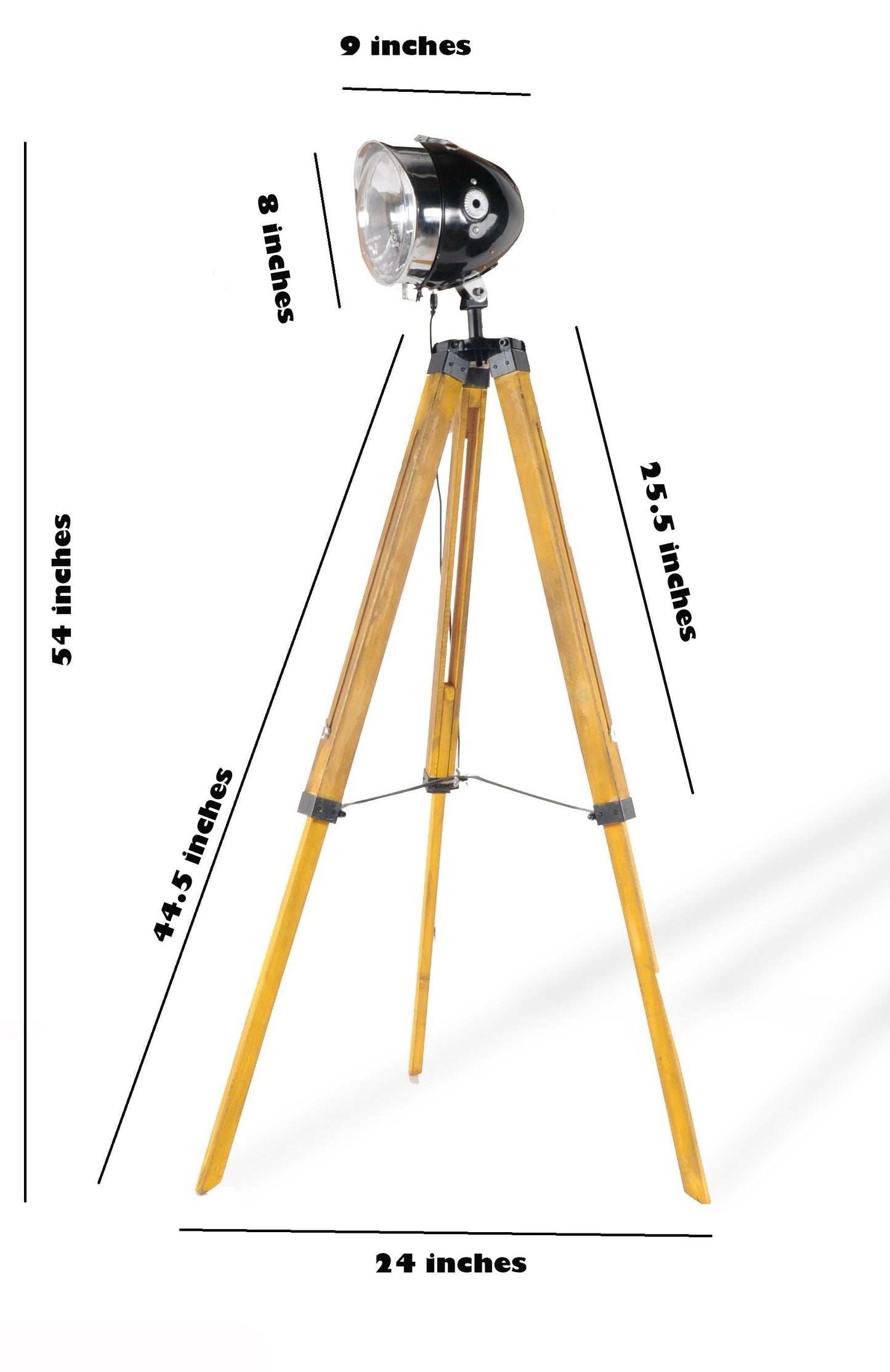 HomeRoots 10" x 10" x 35" Jawa Lamp with Tripod