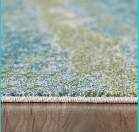 HomeRoots 10' x 13' Blue Sage Impressionistic Ocean Area Rug