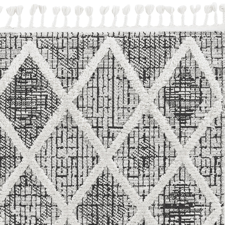 HomeRoots 105" x 156" Charcoal Polyester Rug