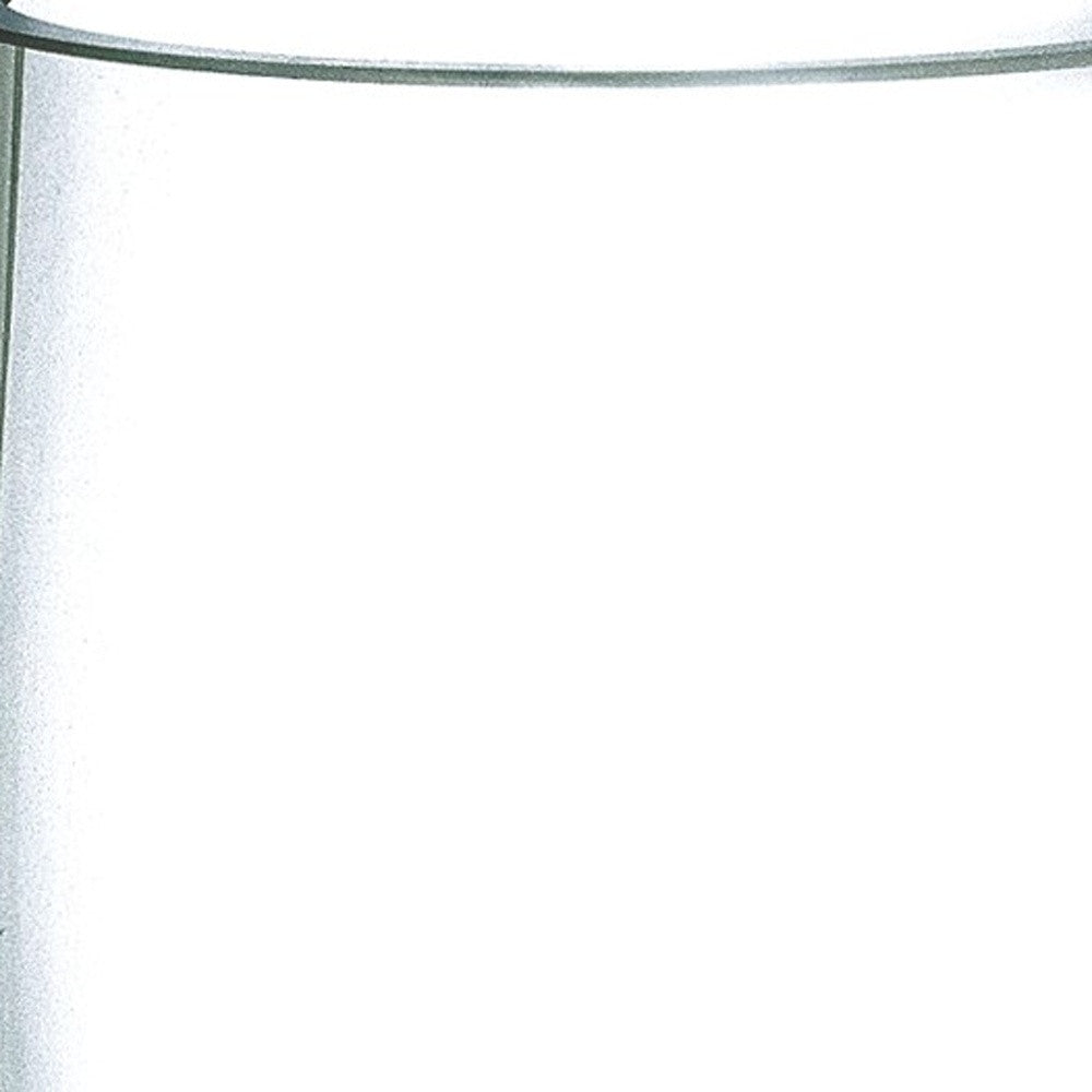 HomeRoots 10.5 Mouth Blown Crystal European Made Cylinder Vase