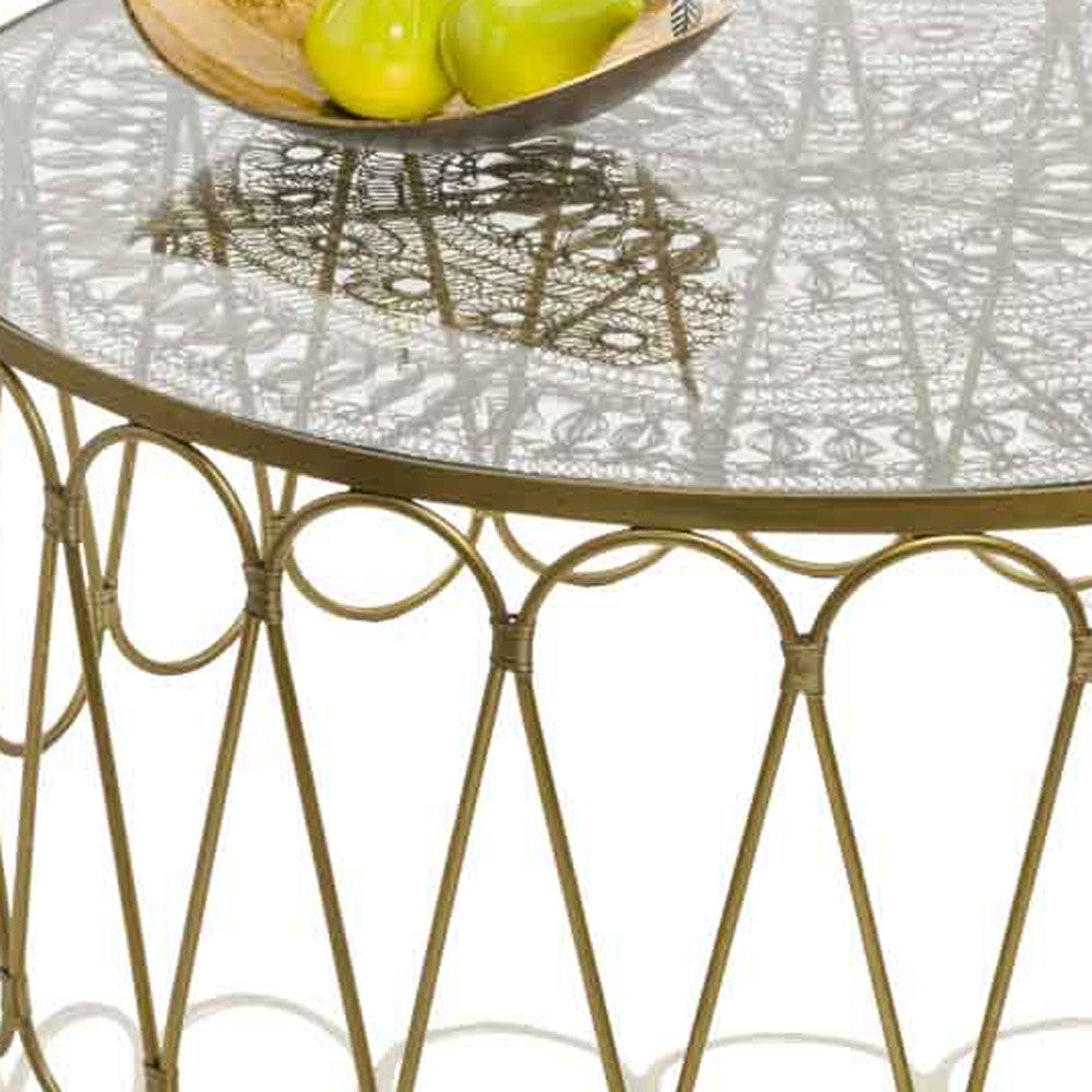 HomeRoots 10.5" x 14" x 3.5" Metal Oblong Tray in Gold and Bronze Finish