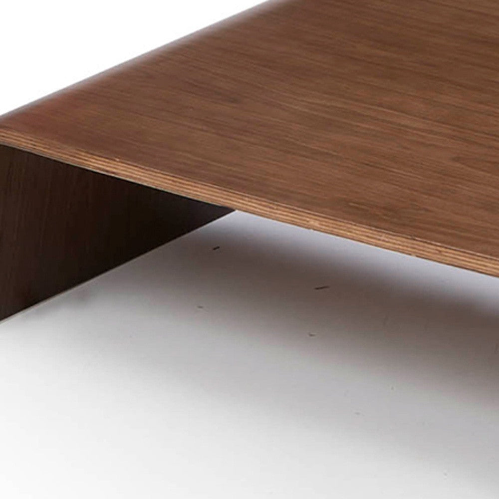 HomeRoots 11" Plywood Coffee Table in Walnut Finish