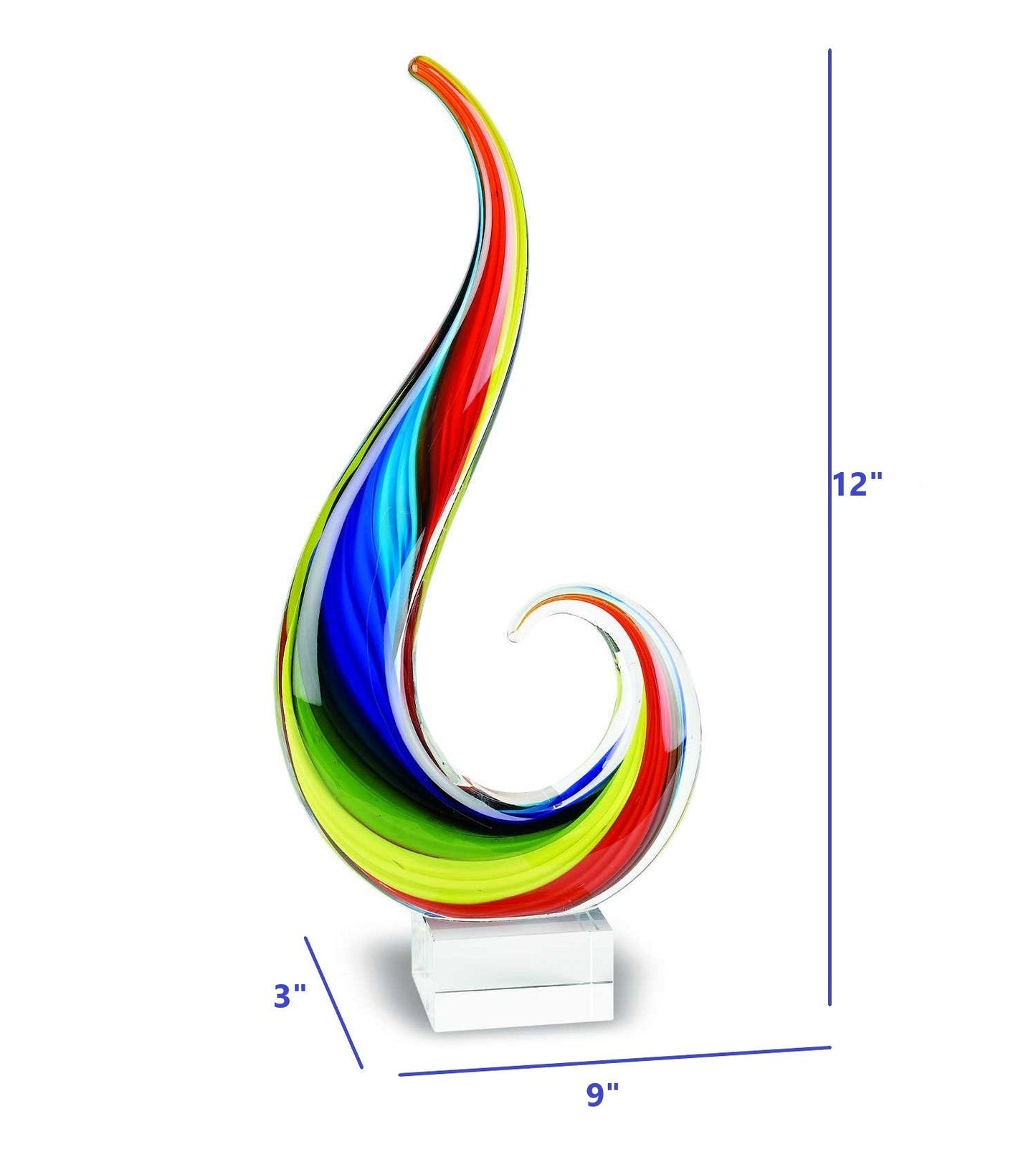 HomeRoots 12 MultiColor Art Glass Centerpiece