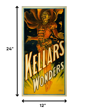 HomeRoots 12" x 24" Keller's Wonders Vintage Magic Poster Wall Art
