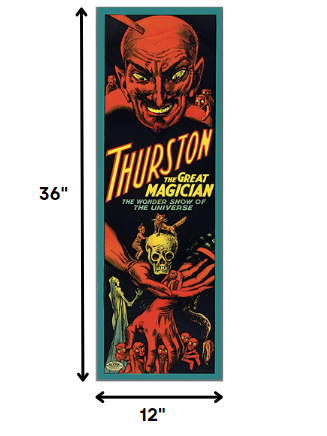 HomeRoots 12" x 36" Thurston The Great Wonder Show Vintage Magic Poster Wall Art