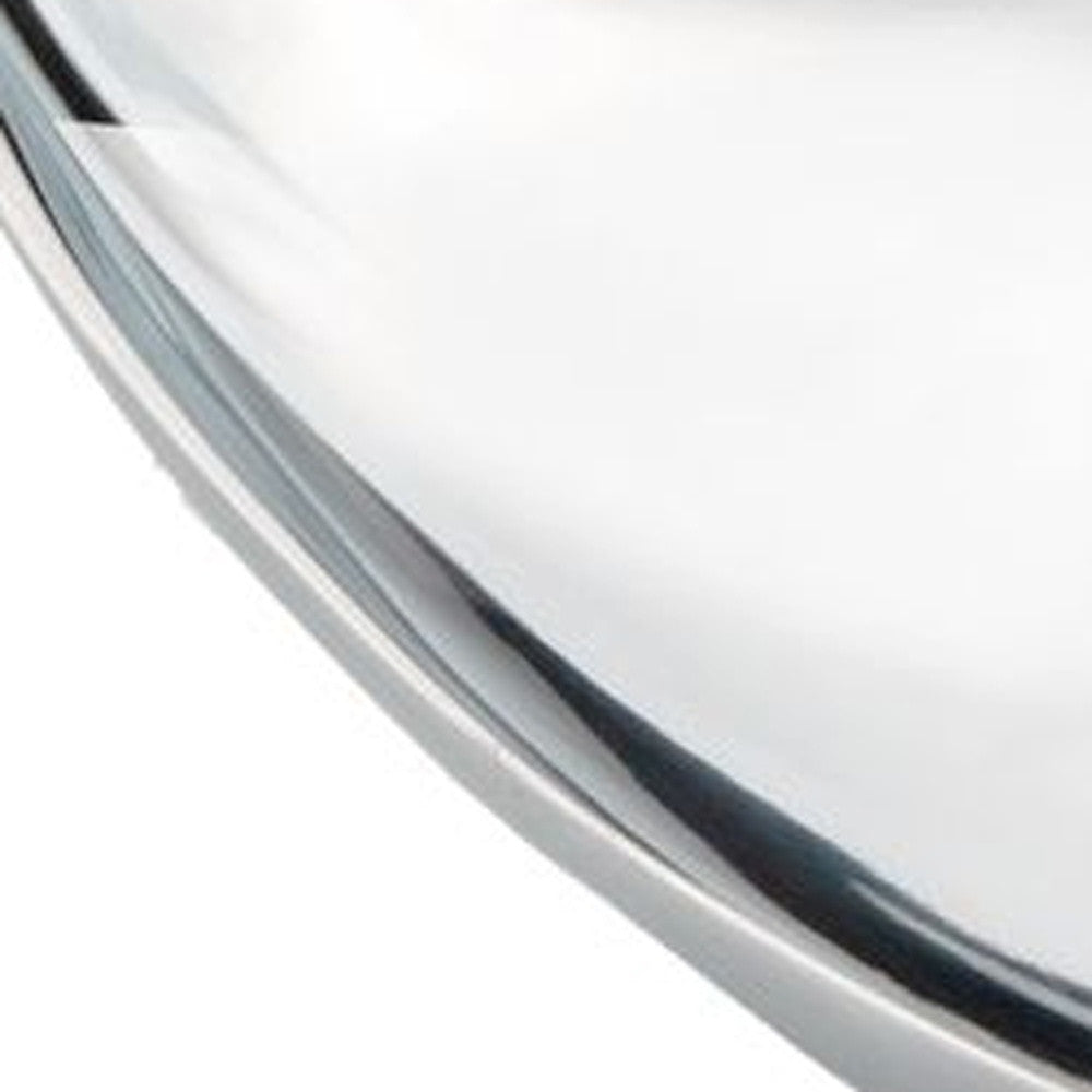 HomeRoots 14" x 14" Buffed Trigon Polished Tray