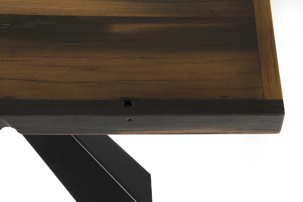 HomeRoots 15" Ship Wood and Metal Coffee Table in Brown Finish