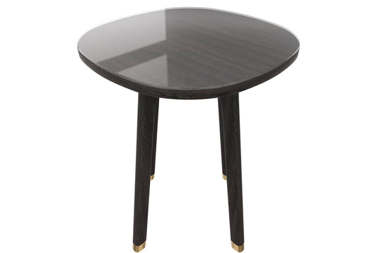 HomeRoots 17" Mod Scandi Wood End or Side Table in Black Finish
