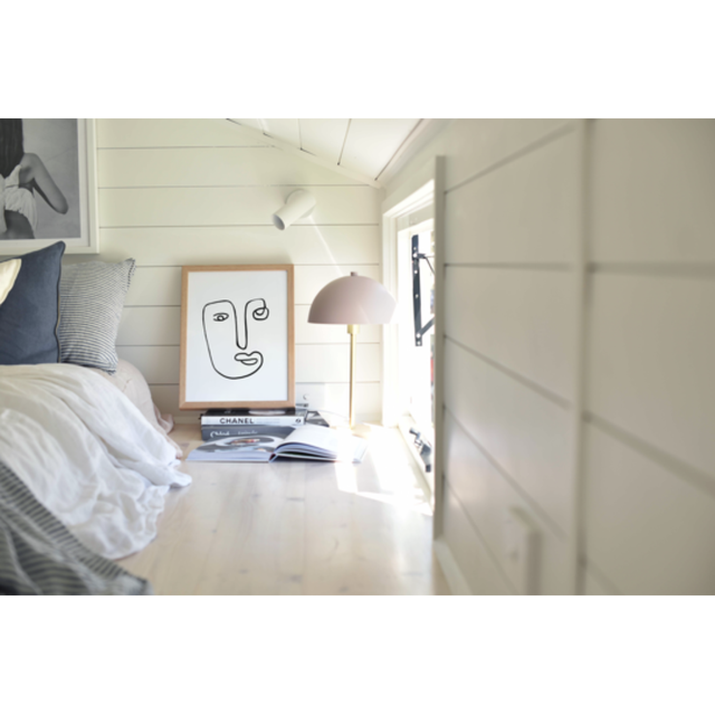 HomeRoots 17" x 22" Contemporary Black and White Tribal Wall Art