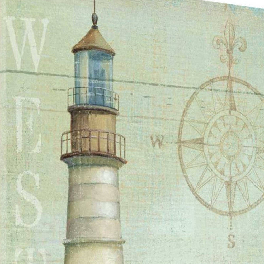 HomeRoots 18" The Lighthouse by the West Coast Giclee Wrap Canvas Wall Art