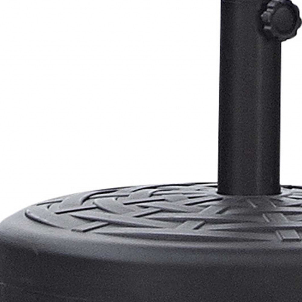 HomeRoots 18 X 18 X 5 Black Water Injection Umbrella Base