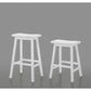 HomeRoots 18" x 16" x 29" White Rubber Wood Bar Stool In Set Of Two