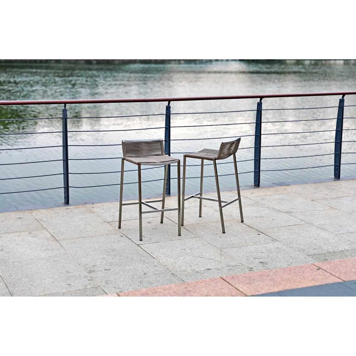 HomeRoots 18 x 16 x 33 Stainless Steel Bar Stool