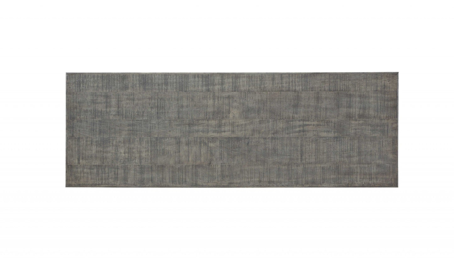 HomeRoots 18" x 52" x 30" Salvaged Natural Wood Sofa Table