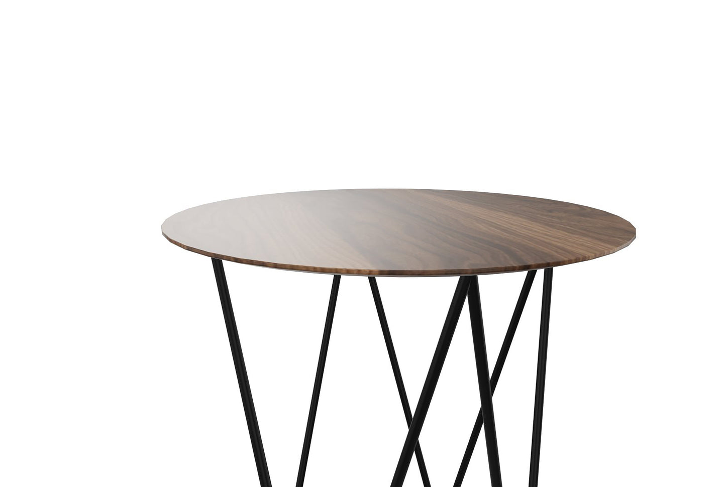 HomeRoots 19" Mod Geo Brown and Black Wood and Iron End or Side Table