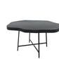HomeRoots 19" Modern Black Organic Shaped Wood And Metal End Table
