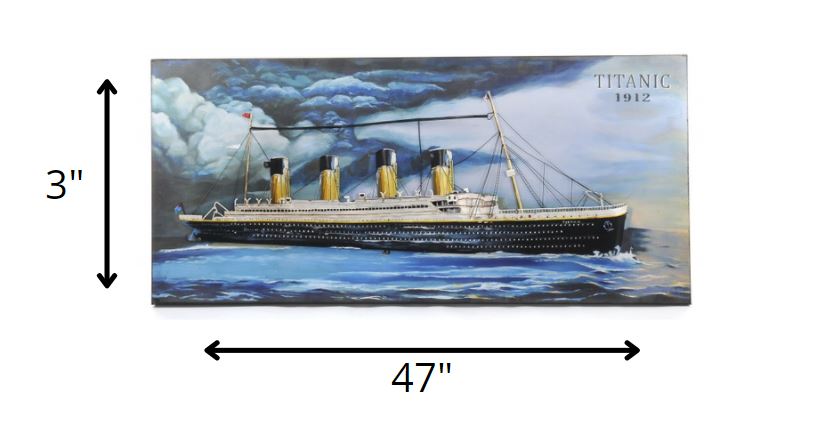 HomeRoots 1912 RMS Titanic 3D Ship Painting