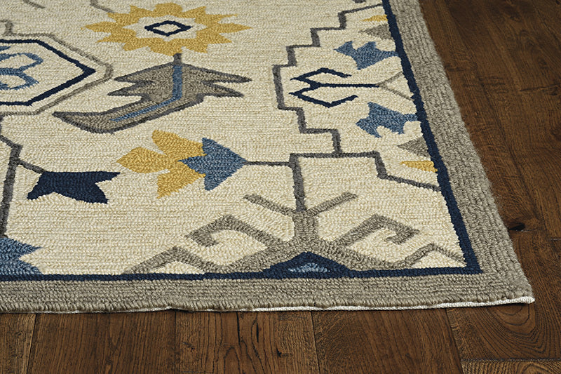 HomeRoots 2' x 3' Ivory Polypropylene Accent Rug