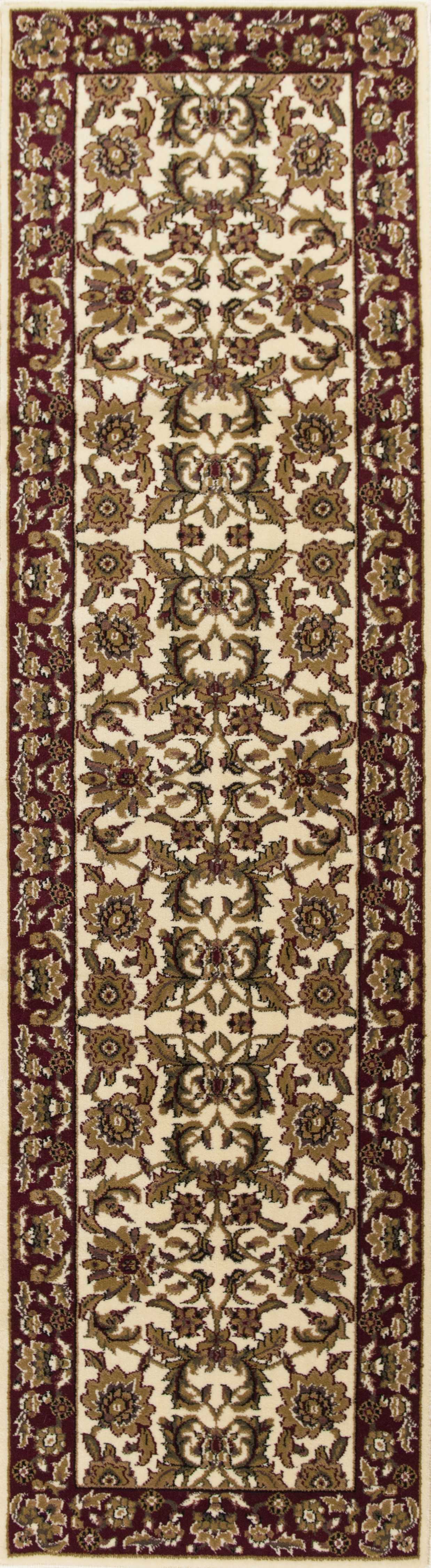 HomeRoots 2' x 3' Polypropylene Ivory or Red Accent Rug