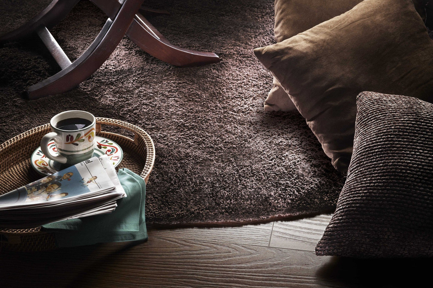 HomeRoots 2' x 4' Espresso Brown Indoor Shag Rug