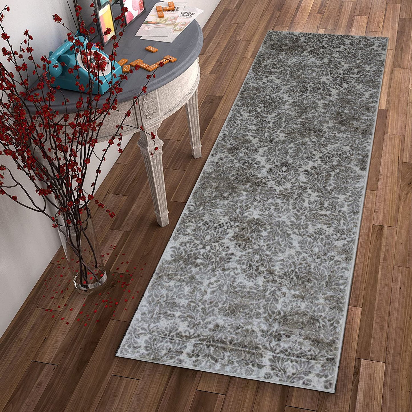 HomeRoots 2' x 7' Ivory or Sand Ancient Viscose Runner Rug
