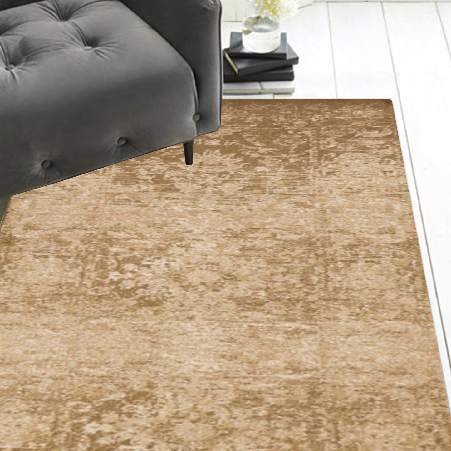 HomeRoots 2' x 8' Beige Polypropylene Runner Rug