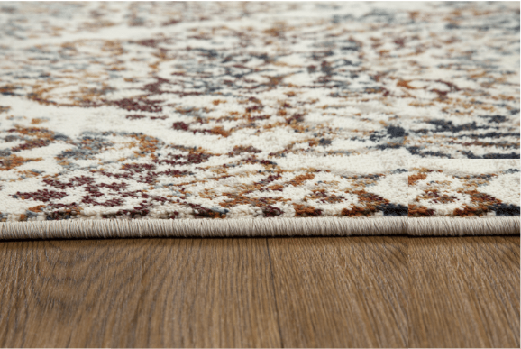 HomeRoots 2' x 8' Ivory Brown Decorative Diamond Runner Rug