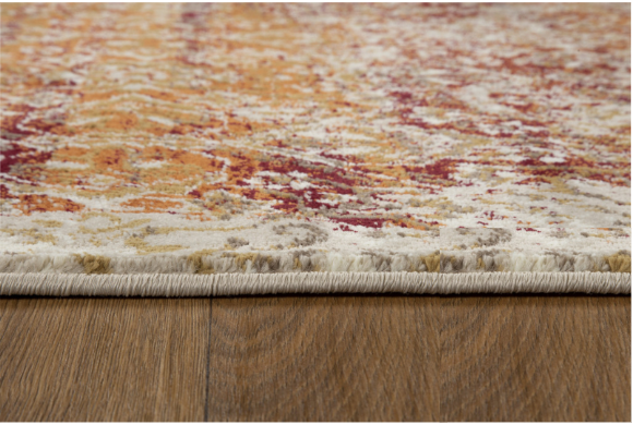 HomeRoots 2' x 8' Rust Ivory Distressed Diamonds Runner Rug