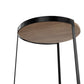 HomeRoots 20" Contempo Brown and Black Round Wood Tri Leg End Table