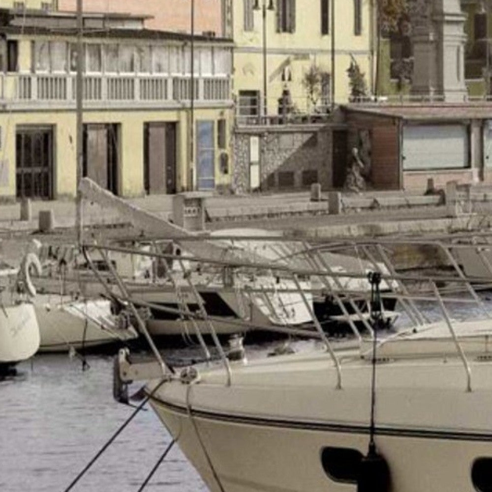 HomeRoots 20" Picturesque Tuscan Harbour Giclee Wrap Canvas Wall Art