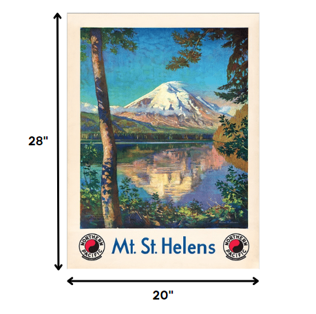 HomeRoots 20" x 28" Mt. St. Helens c1920s Vintage Travel Poster Wall Art