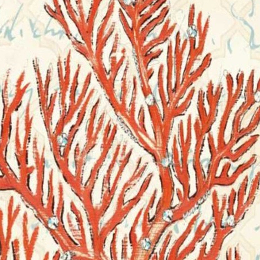 HomeRoots 24" Fancy Orange Underwater Coral 2 Giclee Wrap Canvas Wall Art