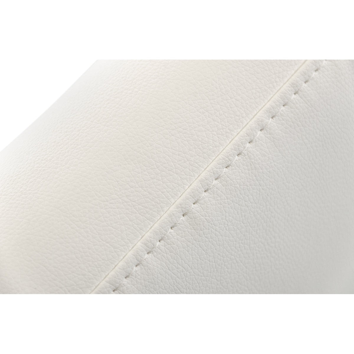 HomeRoots 24" Leatherette And Stainless Steel Dining Chair In White