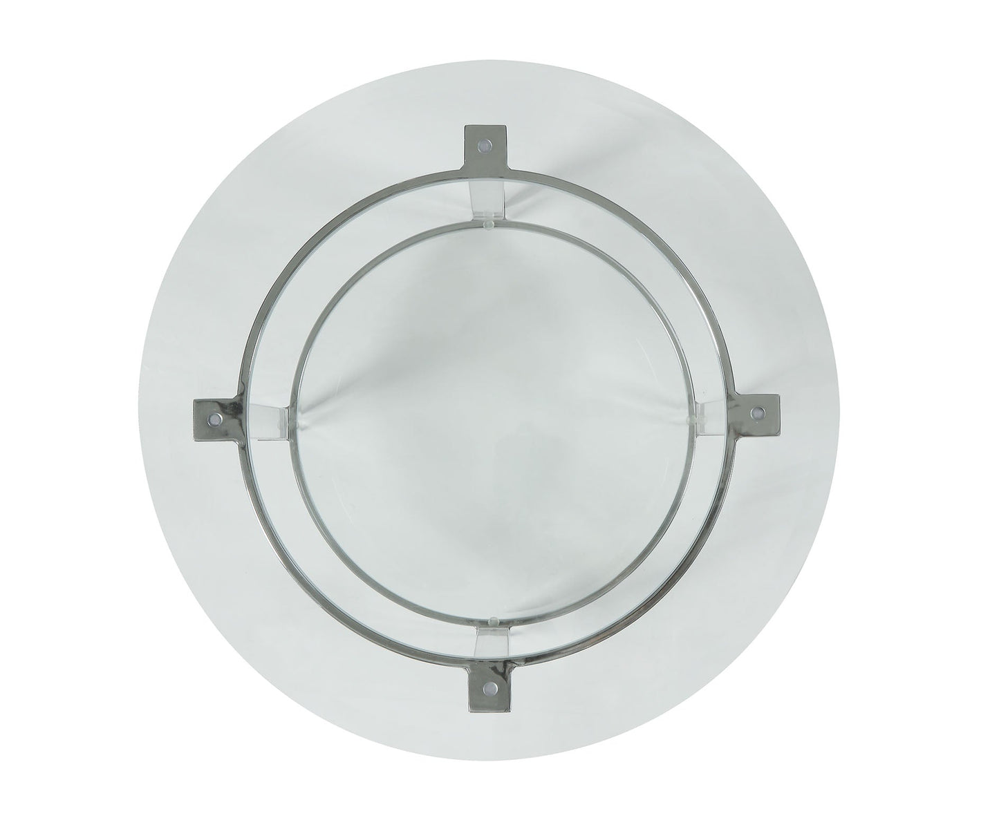 HomeRoots 24" x 24" x 24" Clear Acrylic And Glass End Table With Chrome Finish