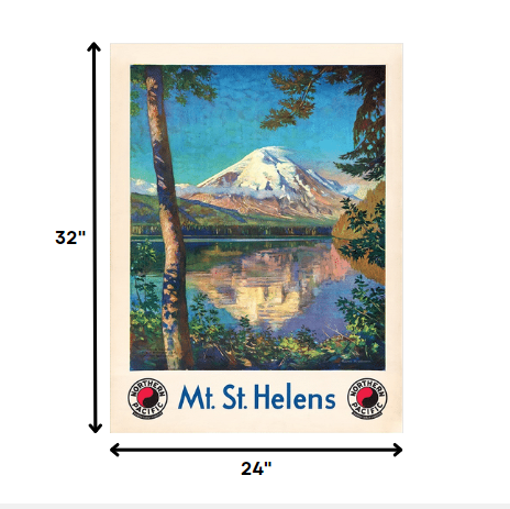 HomeRoots 24" x 32" Mt. St. Helens c1920s Vintage Travel Poster Wall Art
