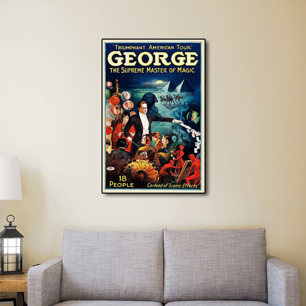 HomeRoots 24" x 36" George the Supreme Master Vintage Magic Poster Wall Art